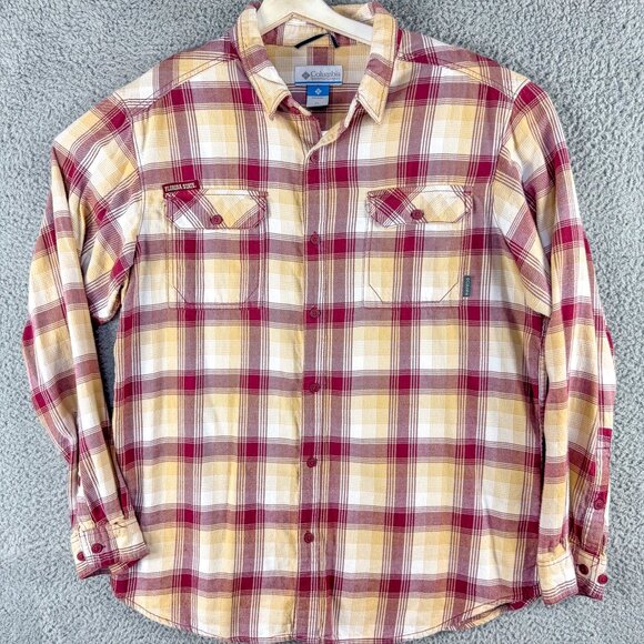 Florida State Seminoles Shirt Men XL Red Gold Plaid Flannel Columbia Outdoor FSU - Picture 2 of 13